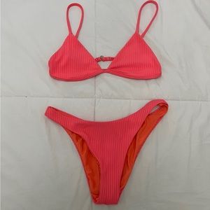 VYB (from Pacsun) Coral/Salmon Triangle Bikini